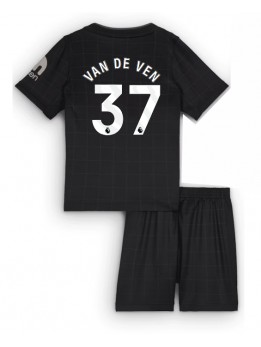 Tottenham Hotspur Micky van de Ven #37 Replika Borta Kläder Barn 2025-26 Kortärmad (+ byxor)